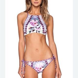 Nannette Lepore Bollywood Stargazer Halter Top, Swim Bikini Halter 2 Piece